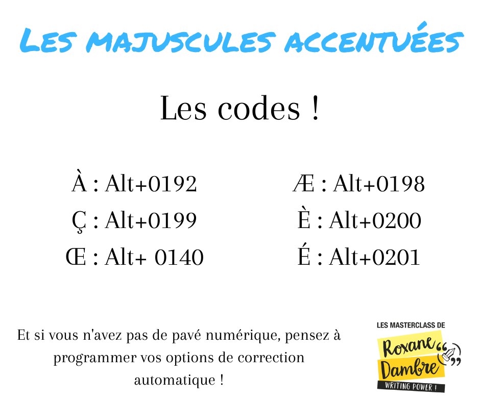 Les majuscules accentuées
Les Masterclass de Roxane Dambre